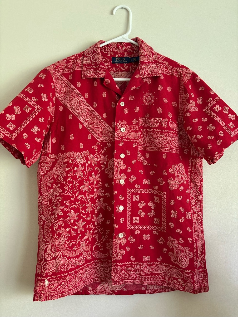 Polo by Ralph Lauren Red Bandana Paisley Short-Sleeve Button-Up